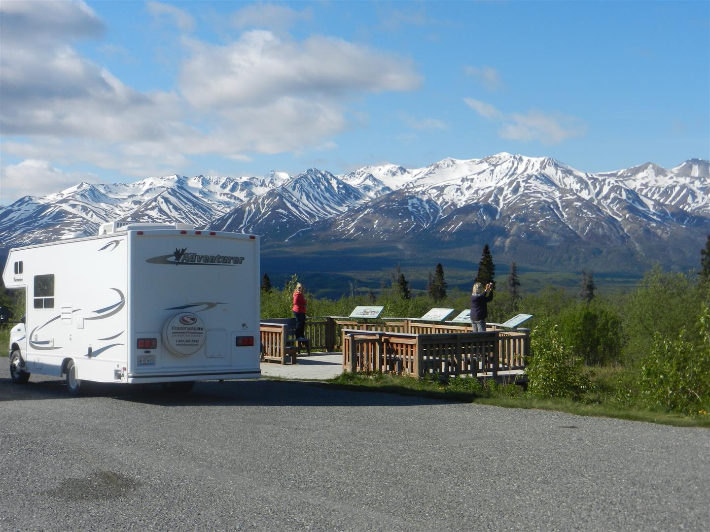 Alaska Highway Aussichtspunkt auf die Kluane Range