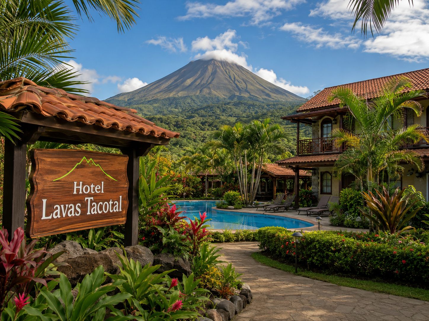 Hotel Lavas Tacotal mit Blick auf den Arenal